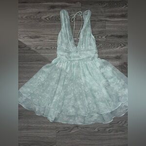 Abercrombie & Fitch Light Green Floral Dress